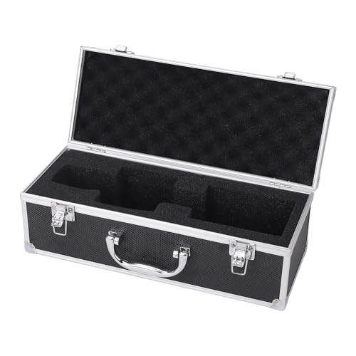 Asixxsix Hard Shell Carrying Case for Wireless Microphone Systems, Portable Equipment Storage Case, Aluminum Alloy Sturdy Build, EVA Foam Interior, IP67 Rain Proof