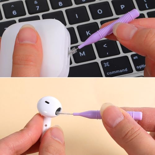10 Pack Cell Phone Cleaning Kit, Nylon Brushes, Anti-Clogging Mini USB C Port Cleaning Tool Multifunctional Phone Speaker Cleaner for Speaker and Receiver Headphones Tablet Computer Camera - color: Purple