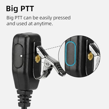 BAOFENG Walkie Talkies Earpiece with Mic,Comfortable Acoustic Tube(2 Pack) | 3.5mm Jack K-type interface Radio Earpiece,2-Pin Headset with Mic,Compatible with BF-888S,RT22,UV-5R Two Way Radio