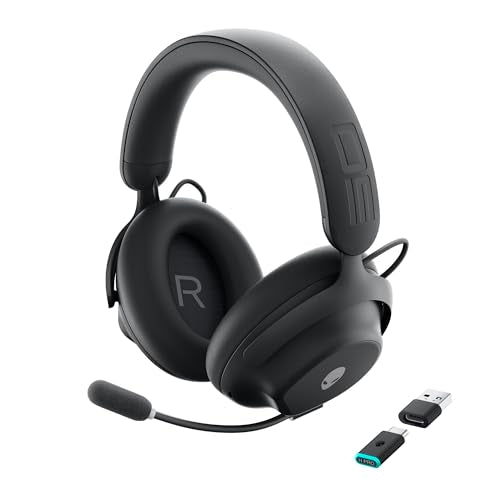 Alienware Pro Wireless Gaming Headset, ANC | 2.4GHz Radio, 50mm Graphene Drivers, Hi‑Res Audio, 20Hz‑40kHz, Transparency Mode, Dark Side of the Moon - color: Dark Side of the Moon
