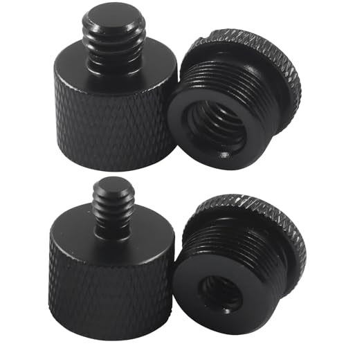 8 Pack Mic Stand Adapter, 5/8 Female to 3/8 Male | 3/8 Female to 5/8 Male, 5/8 Female to 1/4 Male, 1/4 Female to 5/8 Male Screw Thread Adapter Mic, Black Adapter for Boom Arm - size: 1 Set 8 Pcs