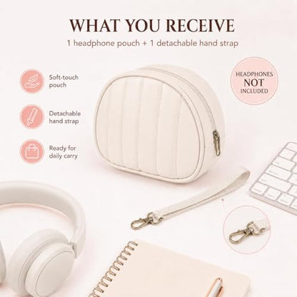 Soft-Touch Headphone Case for Sony, for JBL and for BERIBES-White - color: WHITE