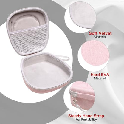 Case for Logitech H390/H391/Zone 301/H111/H570e Wired Headset Pink | Hard Carrying Travel Wired Headset Case for Logitech H390/H391/Zone 301/H111/H570e & JIAMQISHI/Poly Blackwire 3220/AOC - color: Pink