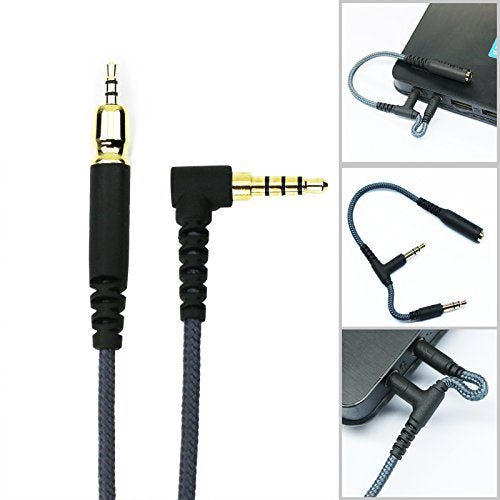 NewFantasia Replacement Audio Cable Compatible with Sennheiser Game ONE, Game Zero, PC373D, GSP350, GSP600, GSP500 Gaming Headsets 2m/6.6ft - size: 6.6 ft