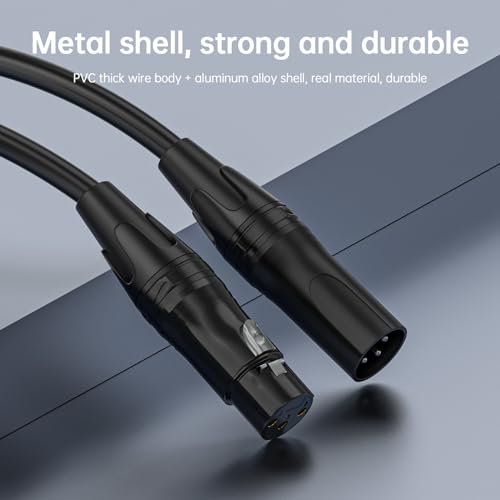 XLR Cables - 10 ft 2 Pack Gold-Plated 3-pin XLR Speaker & Microphone Balanced Cable - style: 10FT-2PACK-XLR Cables