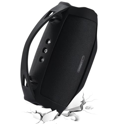 Silicone Cover Case Compatible with JBL Xtreme 4 Portable Bluetooth Speaker, Waterproof Soft Skin Silicone Protective Case for JBL Xtreme 4 Bluetooth Speaker Accessories (Black) - color: Black