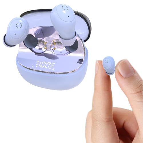 Xmenha Invisible Small Mini Earbuds Sleep Wireless Bluetooth for Small Ears Tiny Discreet Low Profile Hidden Earbuds for Work Sleep Ear Buds Invisible Headphones Blue - color: Blue