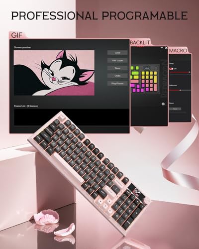 Redragon Wireless Mechanical Keyboard, with LCD Smart Screen & Control Knob