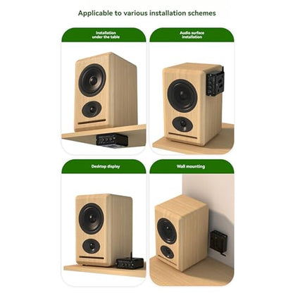 Wall Mount Under Desk Mount for Fosi Audio BT20A Power Amplifier | Acrylic Mounting Case Wall Bracket Table Desktop Stand Organizer Station Holder for BT20A Stereo Receiver