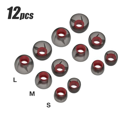 Turbo Silicone Eartips Replacement for KZ Earbuds,6 Pairs,S/M/L | Compatible with KZ ZSN Pro X& Linsoul KZ ZS10 Pro/ Pro 2 & ZiiGaat Arcanis / Lush/ Odyssey /x Hangout /x Fresh Reviews Arete