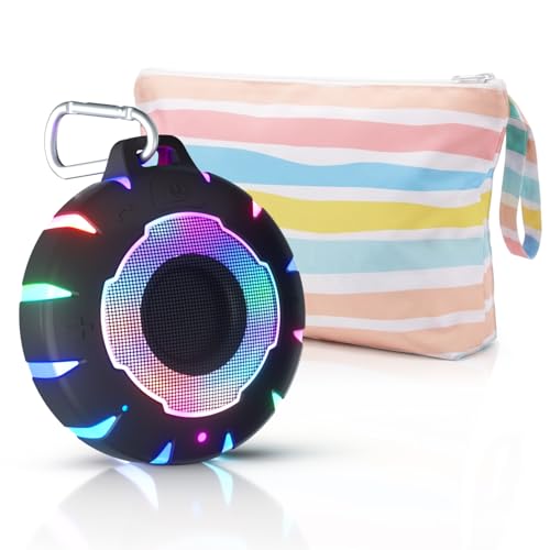 HEYSONG Bluetooth Shower Speaker + Waterproof Beach Bag – Rugged & Ready for Any Adventure - color: Black Speaker+Beach bag
