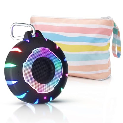 HEYSONG Bluetooth Shower Speaker + Waterproof Beach Bag – Rugged & Ready for Any Adventure - color: Black Speaker+Beach bag