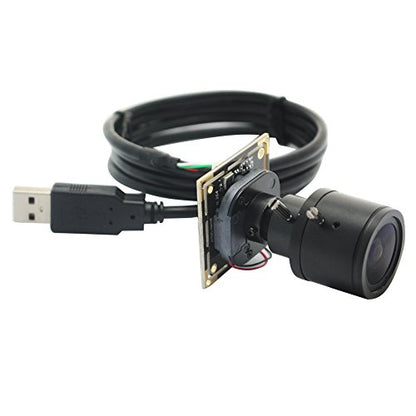 ELP H.264 1080P USB Camera Module with Microphone, 2.8-12mm 4X Zoom Webcam | Variable Focus PC Camera for Computer & Laptop, UVC USB2.0 Varifocal Lightburn Camera for Day Night Vision Home Security - size: 2.8-12mm lens