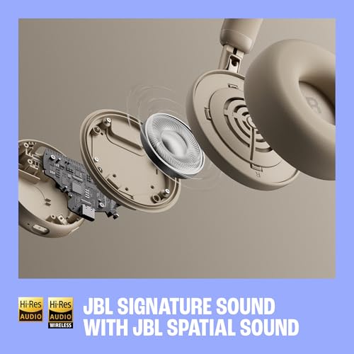 JBL Live 680NC - Noise Cancelling Headphones - Green | JBL Signature Sound with Hi-Res Audio wired and wireless, True Adaptive Noise Cancelling 20, real time calibration - color: Green