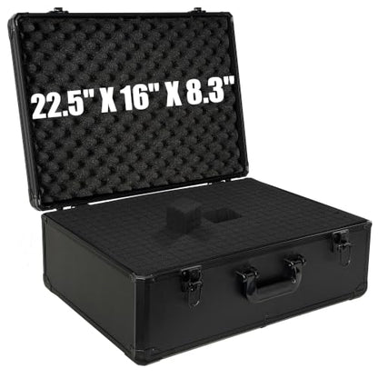 23 Inch Carrying Storage Case | Ideal for Microphone & Camera Gear Transportation, DJ Mixer Case with Customizable Pre-Diced Foam, 23 X 16.5 X 8.6 Inch - size: Inner：22.5''X 16''X 8.3''