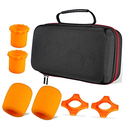 Abaodam Microphone Storage Bag with Anti-slip Rings Padded Case for Mic Zip Microphone Cover Carry Case for Recording and Live Performance