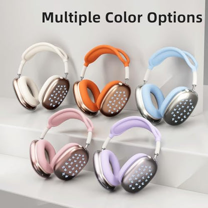 Cute Blue Butterfly Clear Case for Airpods Max Headphones Kawaii Bow Soft TPU Ear Cups Cover Anti-Scratch Silicone Ear Pad Protective Case Aesthetic Headband Cover for Apple Airpods Max - color: Blue bow butterfly 24