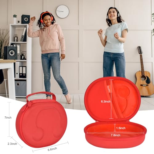 EVA Hard Case for JBL Live 770NC/670NC/660NC/650BT/460NC/400BT/500BT and JBL Tune 770NC/710BT/720BT/700BT/750BT/520BT/510BT/760NC/660NC/500/E45BT Wireless Headphone (Red) - color: red