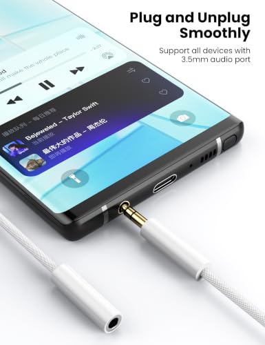 Fidioto 2PCS 6.6Ft Headphone Extension Cable, 3.5mm Male to Female Stereo Audio Extension Cable, 4-Pole TRRS Hi-Fi Stereo Extension Cable for Headphones, Smartphones, Tablets, and Media Players - size: 2M