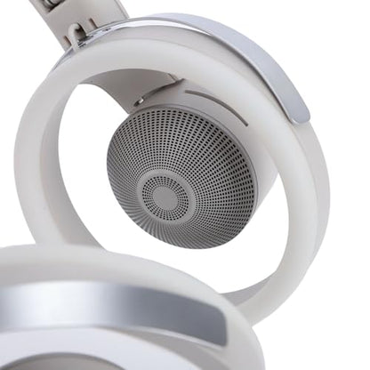 Over Ear Open Back Headphones, Dual Device Pairing Wireless BT Gaming Headset with Microphones, Adjustable Slider Breathable Lightweight, Ideal for Music & Gaming