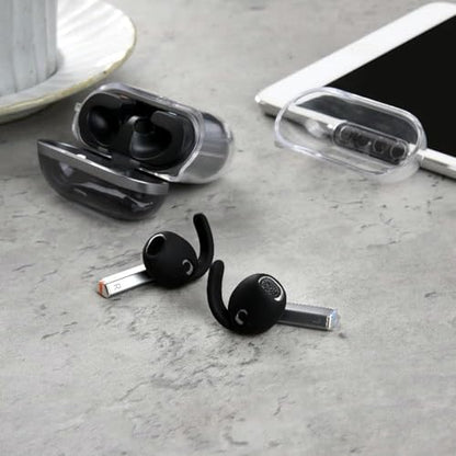 4 Pairs Galaxy Buds3 Ear Hook Cover Grip Tip Anti Slip Wing Accessories Compatible with Samsung Galaxy Buds 3, Black 804b4 - color: Black
