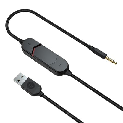 USB Sound Card Replacement for Alienware Gaming Headset, USB to 3.5mm Audio Cable Extension Cord with Mute & Volume Control for Alienware AW720H AW310H AW510H 988 Dell Gaming Headset to PC PS4 PS5 Mac
