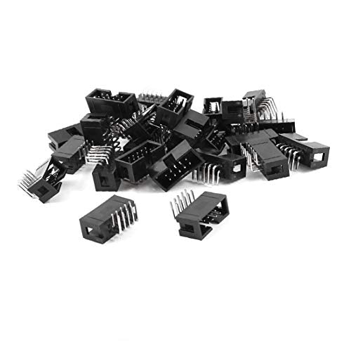 NEW LON0167 25Pcs DC3-10PL 2x5 Pins 10P 2.54mm Pitch Right Angle Connector Pin IDC Box Headers(25 Stücke DC3-10PL 2x5 Pins 10 P 2.54mm Pitch Winkelstecker Pin IDC Box Header