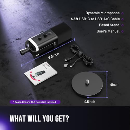 FIFINE AmpliGame AM8 USB/XLR Dynamic Microphone for Gaming Streaming - color: Black