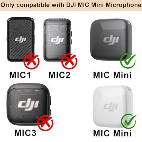 Microphone Windscreen for DJI MIC MINI (2024) Wireless Microphone Furry Wind Muff Accessories (2 Packs-Black) - color: black-2 pcs