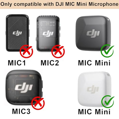 Microphone Windscreen for DJI MIC MINI (2024) Wireless Microphone Furry Wind Muff Accessories (2 Packs-Black) - color: black-2 pcs