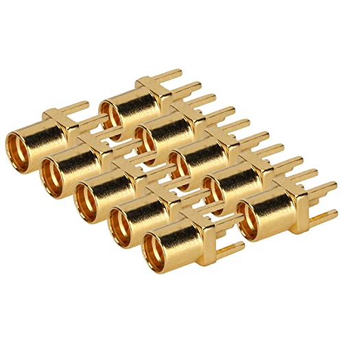 FILFEEL MMCX KE Connector Solder Female 4 Pin PCB Earphone Cable Repair Upgrade Parts, Modular Replacement Component for Headphone Wiring, Stereo Balanced Assembly Low Plug Receptacle