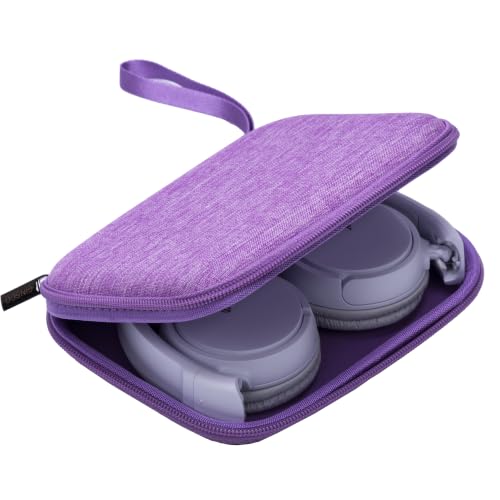 Ginsco Slim Protect Case Compatible with Sony ZX Series Wired On-Ear Headphones, MDR-ZX110 / MDRZX110AP / MDRZX110NC / MDR-ZX310AP, Hard Shell Travel Carrying Headphone Case (Purple) - color: Purple