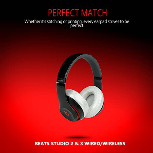Replacement Ear Pads for Beats Studio 3 & 2,Upgraded Beats Studio 3 Replacement Parts and Beats Headphones Accessories,Compatible with B0500 B0501 Wired/Wireless Models,Sparking White - color: Sparking White
