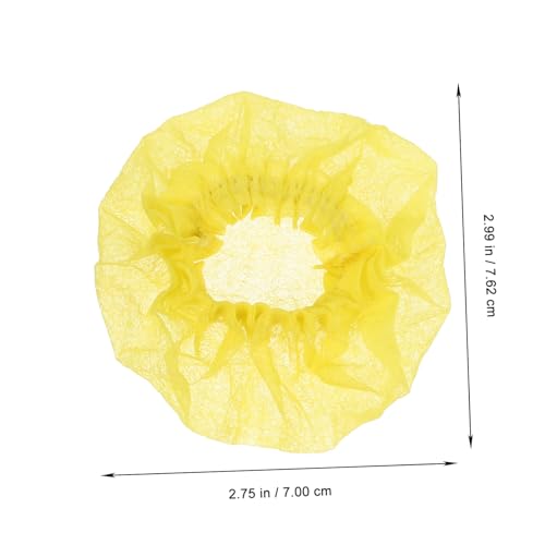 LIOOBO 200 Pcs Disposable Non-Woven Microphone Cover Yellow Blowout Protective Cap for Recording and Shared Environments Moisture-Resistant Microphone Accessories