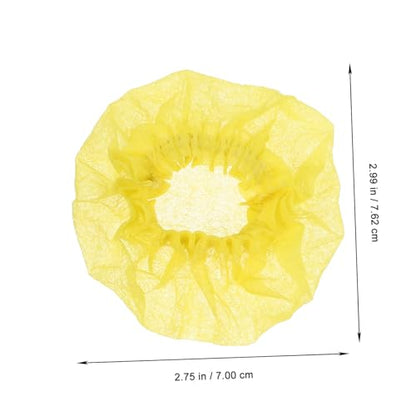LIOOBO 200 Pcs Disposable Non-Woven Microphone Cover Yellow Blowout Protective Cap for Recording and Shared Environments Moisture-Resistant Microphone Accessories
