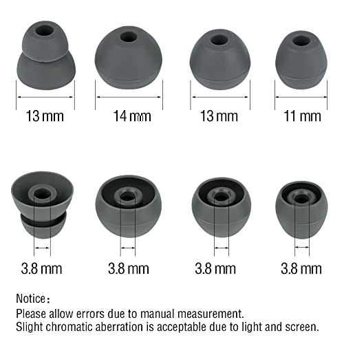Replacement Eartips Earbuds Eargels Compatible with Powerbeats Pro Beats Wireless Earphone Headphones,4 Pairs (Dark Grey) - color: Dark Grey