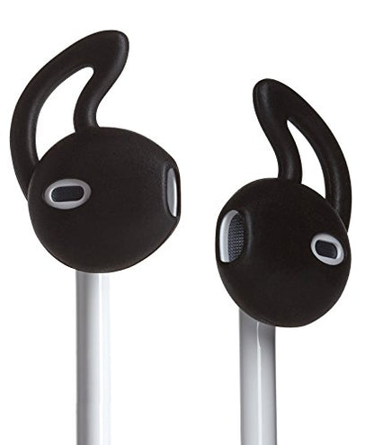 Earpods Ear Gel, Ear Tips for iPhone, Ear Buds Tips Bumper, ALXCD 4 Pair Black Anti-Slip Soft Silicone Replacement Earbud Tips for Earphone of iPhone SE 6s iPhone 6s Plus 5s [Sport] (Black 4 Pair)