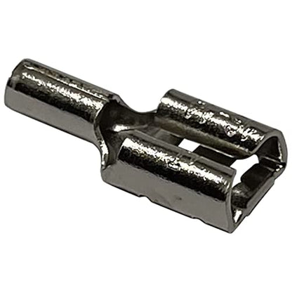 100 Pcs High Temperature Non-Insulated Female Spade Connectors - 16-14 Gauge Quick Disconnect .250 Tab - Wire Splice Connectors for Strong Crimps in Electrical Wire Terminals - Made in USA - size: 16-14 AWG Female 1/4" Tab