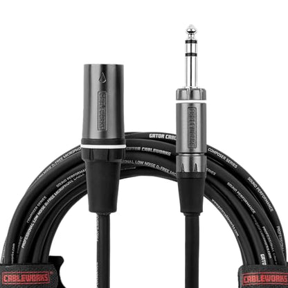 By Gator Cases Composer Series Deluxe 5 Foot XLR Male to TRS Cable, (GCWC-XLR-05MTRS) - size: 5 Feet, style: TRS/XLR Male