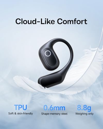 Baseus Eli 2i 핏 오픈 이어 헤드폰, 8.8g 안전한 핏, 36H 배터리, 베이스업 기술 및 사운드 누출, IPX5 방수, ENC 통화, 사이클링, 달리기, 운동에 편안함