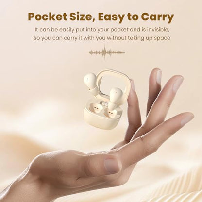 Invisible Mini Sleep Earbuds Ear Buds for Side Sleepers Sleeping, Small Ears Canals Women Wireless Bluetooth Low Profile Smallest Disgused Tiny Micro Discreet Hidden Earbuds Headphones for Work - color: Skin