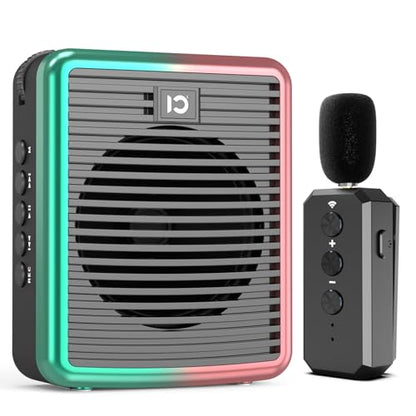SHIDU 30W Wireless Voice Amplifier Bluetooth with 2.4G Lavalier Microphone - color: Black