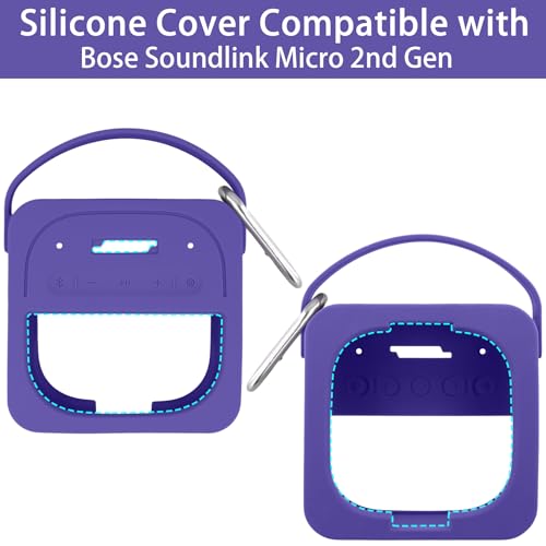 Silicone Cover for Bose SoundLink Micro 2nd Bluetooth Speaker | Scratch-resistant, Unhindered Sound, Silicone Construction, Portable Carrying Silicone Cover, Purple Silicone Cover - color: Purple Cover