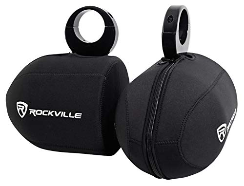 Rockville RWBC80 Neoprene Covers for 8" Wakeboard Tower Speaker Pair | Water/Moisture Protection, Durable Stitching, Strong Zipper, Snug Fit, Fits 7.8"-8.25" Diameter, 9.6"-10" Height, Marine Use