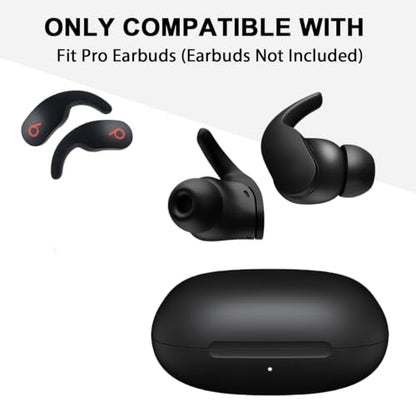 Fit Pro Ear Hook Wingtips for Beats Fit Pro Earbuds (Left & Right Black) | Durable Replacement Ear Hooks,Silicone Repair Parts Fit Pro Ear Wings Replacement