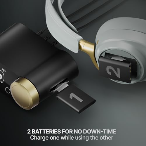SteelSeries Arctis Nova Elite - Hi-Res Wireless Gaming Headset — 96kHz/24bit — Carbon Fiber Speakers — ANC — AI Noise Rejection — App — 2.4GHz + BT — Multi-Source Mix — OmniPlay PC+PlayStation+Xbox - color: Sage & Gold