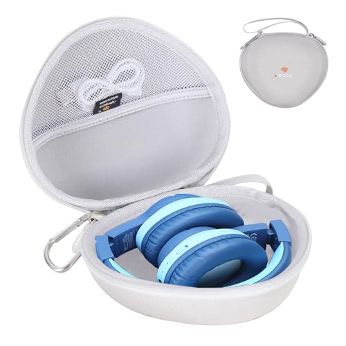 Aproca Kids Headphones Case Compatible with iClever BTH12 / HS19 / BTH26 Kids Bluetooth Headphones, Storage Hard Bag -Grey (Case Only) - color: Grey