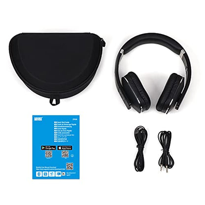 August Universal Headphone Case for Foldable Over-Ear & On-Ear Headphones | Hard EVA Shell, Travel Carrying Case, Zipper Closure, Mesh Pocket, Fits August EP650 & Similar Foldable Headphones