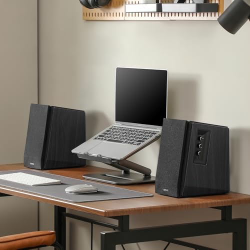 Edifier R1700BT Bluetooth Bookshelf Speaker - Active Near-Field Studio Monitors - Powered Speakers 2.0 Setup Wooden Enclosure 66w RMS (Black) - color: Black