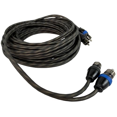 Sky High Car Audio Twisted 2 Channel RCA Cable OFC, Audio Interconnect for Amplifiers & Car Audio Systems (Multiple Lengths) (18 Feet) - size: 18 Feet